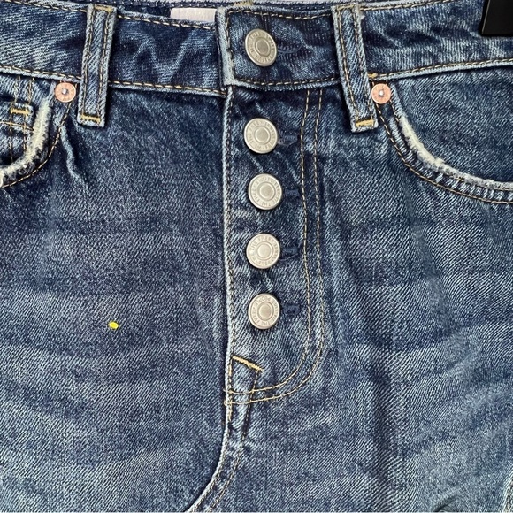 FREE People We the Free Distressed Denim Skirt Size 26 - Picture 3 of 12